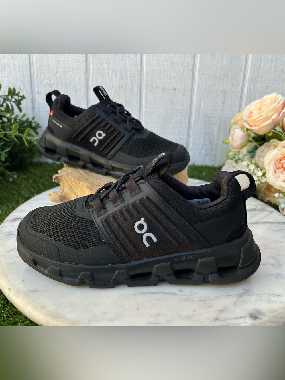 On Running Kids' Cloudswift Running Shoe all black
size 12 unisex, gently used - Picture 12 of 16